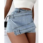 Denim Skirts Factory - OEM Street Trendy Wide Feet Pants Skirt