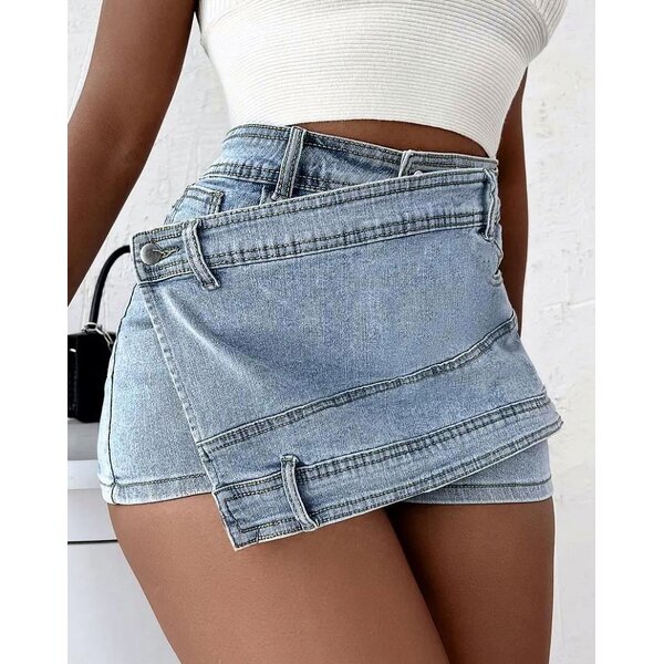 Denim Skirts Factory - OEM Street Trendy Wide Feet Pants Skirt