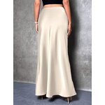 Office Skirts Supplier - OEM Solid Color High Waisted Midi Skirts