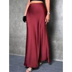 Spring Skirt Manufacturer - OEM Solid High Waisted Long Office Skirt