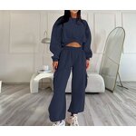 Hoodie Set Factory - OEM Autumn High Waist Hoodie Sweatpants Set