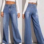 Women's Jeans Supplier - OEM Elastic Waist Flared Hem Jeans
