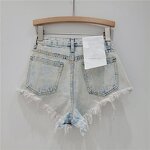 Ripped Shorts Manufacturer - OEM Summer Denim Patchwork High Waist