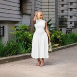 Long Dress Supplier - OEM 2025 Summer Slim Fit A-line Chiffon Dress