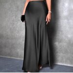 Office Skirts Supplier - OEM Solid Color High Waisted Midi Skirts