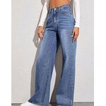 Women's Jeans Supplier - OEM Elastic Waist Flared Hem Jeans