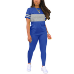 Two Piece Suit Supplier - OEM Round Neck Short Sleeve Matching Set