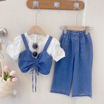 Sleep T-shirt Set Factory - OEM Summer Baby Girls Short Pajamas Set