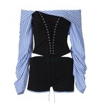 Two Piece Set Factory - OEM Spring Fall Strapless Bandage Top Shorts