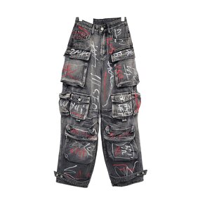 Straight Jeans Factory - OEM Spring Retro Washed High Waist Jeans