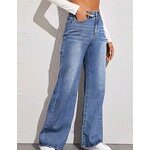 Women's Jeans Supplier - OEM Elastic Waist Flared Hem Jeans