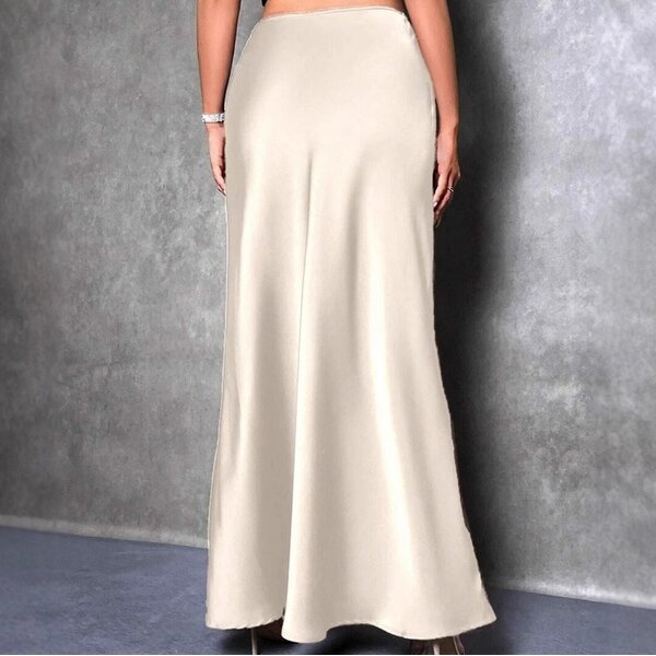 Midi Skirt Factory - OEM Solid High Waisted Long Office Skirt