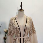 Islamic Dress Manufacturer - OEM Embroidered Lace Pearls Maxi Abaya