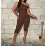 Two Piece Set Manufacturer - OEM 2025 Summer Asymmetric Collar Pants Set