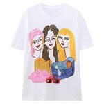 Cardigan T-shirt Supplier - OEM Print Mesh Lace Casual T-shirt