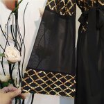 Islamic Dress Manufacturer - OEM Embroidered Lace Pearls Maxi Abaya