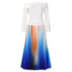 Two-Piece Outfit Supplier - OEM Solid Pattern Wide Leg Pants Set