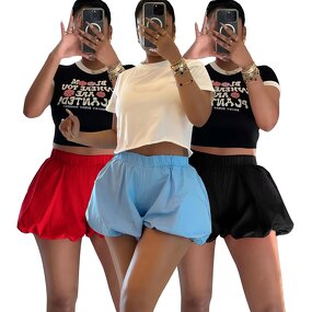 Bubble Shorts Manufacturer - OEM Double-Layer Fluffy Strap Shorts
