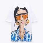 Cardigan T-shirt Supplier - OEM Print Mesh Lace Casual T-shirt