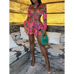 Mini Dress Supplier - OEM Long Flare Sleeve Cut Out Backless Dress