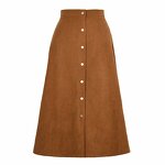 Corduroy Skirt Supplier - OEM Fall Solid Color Long Corduroy Skirt