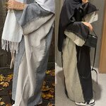 Islamic Dress Factory - OEM Eid Cardigan Coat Linen Abaya Set