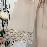 Islamic Dress Manufacturer - OEM Embroidered Lace Pearls Maxi Abaya