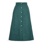 Corduroy Skirt Supplier - OEM Fall Solid Color Long Corduroy Skirt