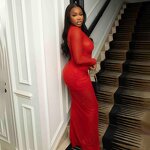 Hip Dress Factory - OEM Mesh Cross Long Sleeve Slit Dress