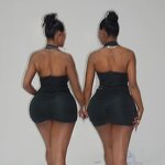 Tight Dress Supplier - OEM Spring Heart Metal Button Hollow Dress