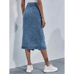 Denim Skirt Manufacturer - OEM Summer High Waist Single-breasted Skirt