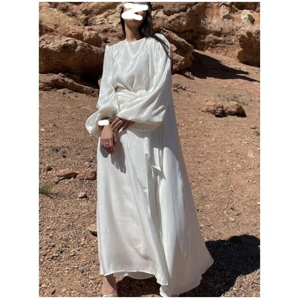 Abaya Dress Factory - OEM Big Cuff Satin Open Lining Abaya