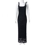 Double Layer Dress Manufacturer - OEM Strap Bow Bareback Lace Dress