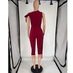 Two Piece Set Manufacturer - OEM 2025 Summer Asymmetric Collar Pants Set