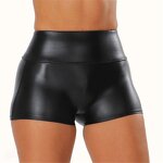 PU Leather Shorts Supplier - OEM Women's High Waist Sexy Hot Pants