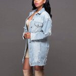 Denim Top Supplier - OEM Elegant Slim Fit Solid Color Jacket