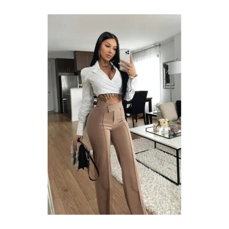 Leather Pants Supplier - OEM High-Waist Elastic Hip Leggings