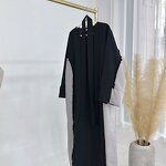Islamic Dress Factory - OEM Eid Cardigan Coat Linen Abaya Set