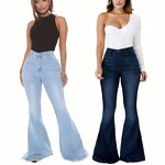 Women Jeans Manufacturer - OEM High Waisted Flared Leg Celebrity Inspired