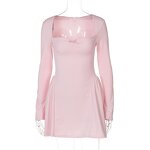 Princess Dress Supplier - OEM Spring Tube Top Slim Long Sleeve Dress