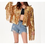 Cardigan Factory - OEM Sequins Tassel Short Jacket Costume