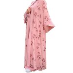Islamic Clothing Manufacturer - OEM Dubai Cardigan Floral Open Abaya