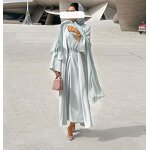 Muslim Dress Factory - OEM Beading Three-Piece Suit Abaya Set