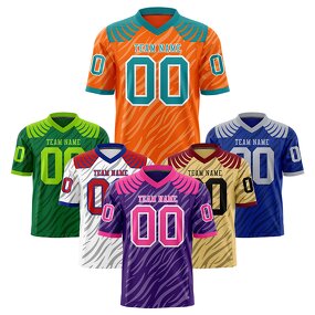 Football Jersey Factory - Wholesale Tiger Stripe Color Block Custom