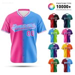 Baseball Jersey Factory - Wholesale Custom Stand Collar Gradient Split