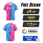 Baseball Jersey Factory - Wholesale Custom Stand Collar Gradient Split