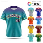 Baseball Jersey Manufacturer - High Quality Gradient Button Team Custom