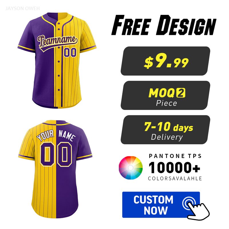 Baseball Jersey Factory - High Quantity Striped Button Closure OEM