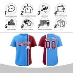 Baseball Jersey Manufacturer - Custom Color Blocked Split Button Stitched