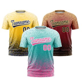 T-Shirt Manufacturer - Custom Short Sleeve Explosion Dust Gradient